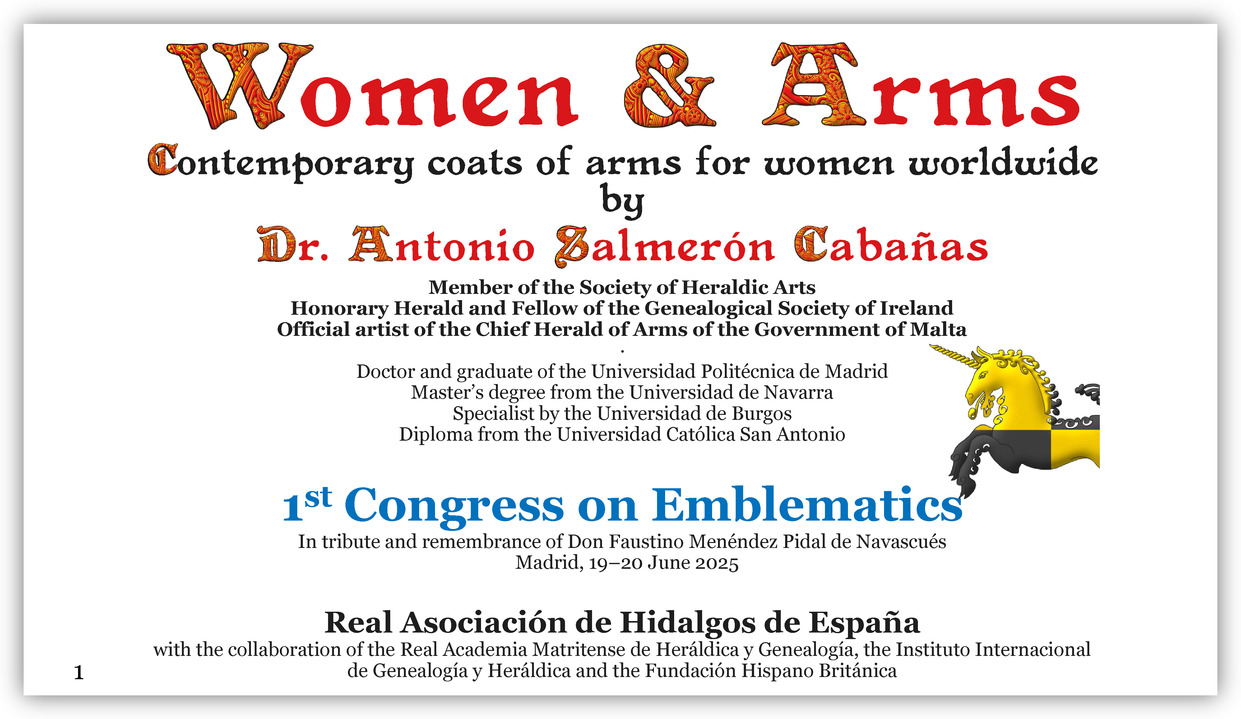 Contemporary coats of arms for women worldwide, index.