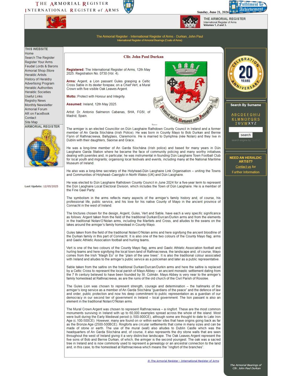 Iar 28 DurkanJohnPaul TheArmorialRegister jpg