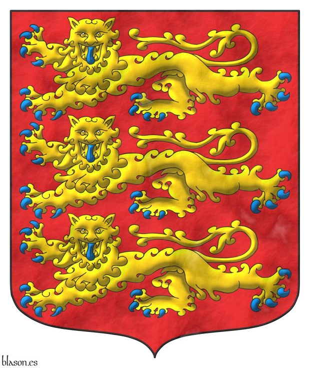Escudo de Inglaterra que tambin lo fue de Leonor Plantagenet