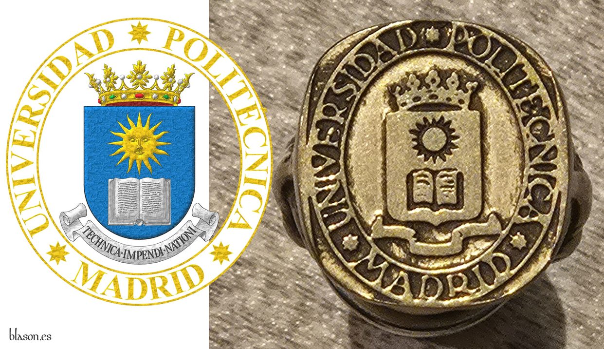 Coat of arms and doctoral ring of the UPM