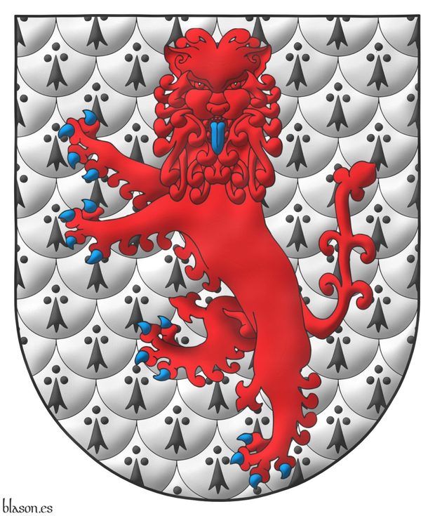 Heraldic Lion Passant Guardant