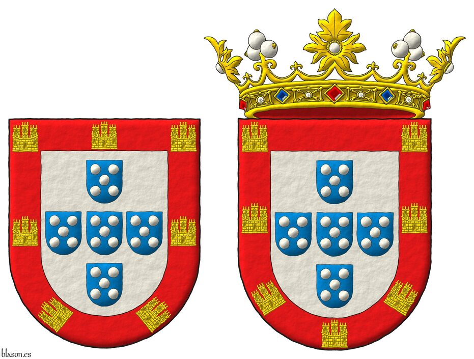 Coats of arms of Portugal and Ceuta