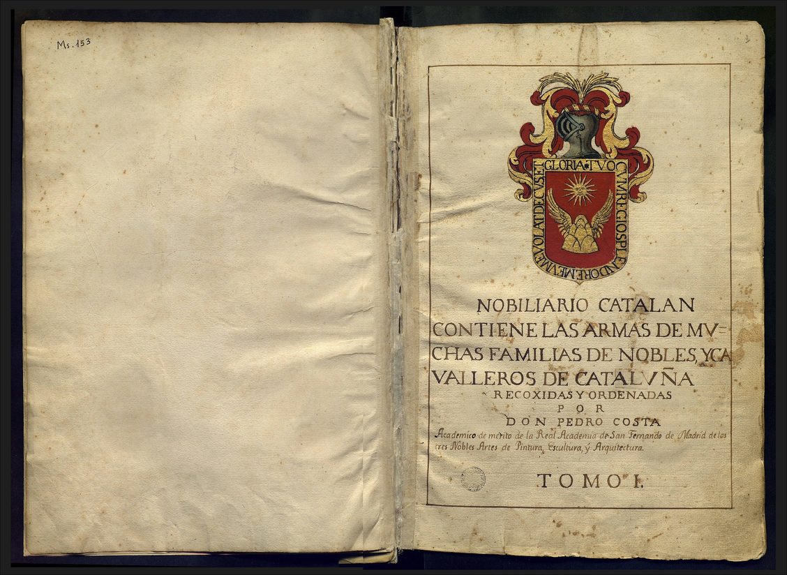 Cover, Pere Costa i Cases, 18<sup>th</sup> Century.