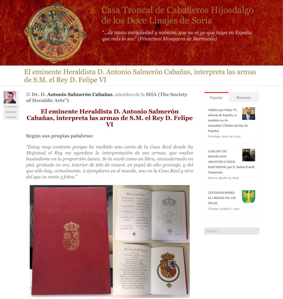 Felipe VI, Doce Linajes, segunda publicación