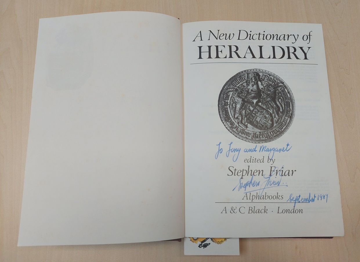 Dedication of Stephen Friar in A New Dictionary of Heraldry