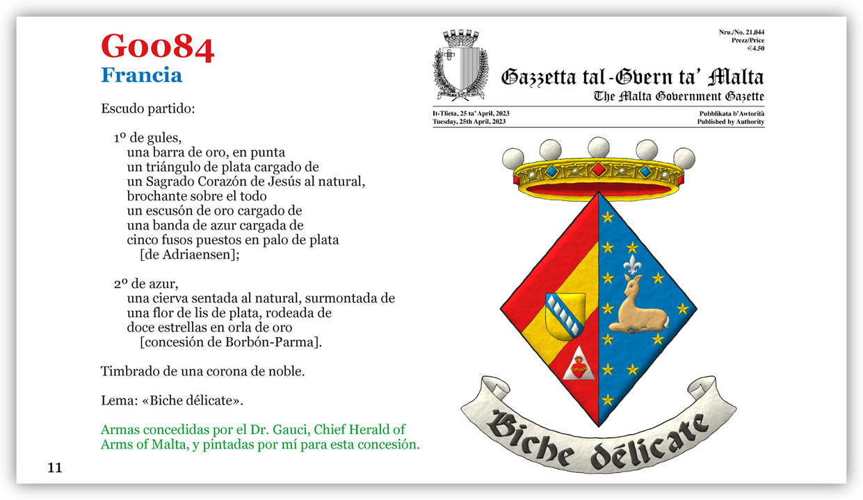 Armas de Mujer: Heidi Garcia-Bosch-de Morales-de Sola n�e Adriaensen.