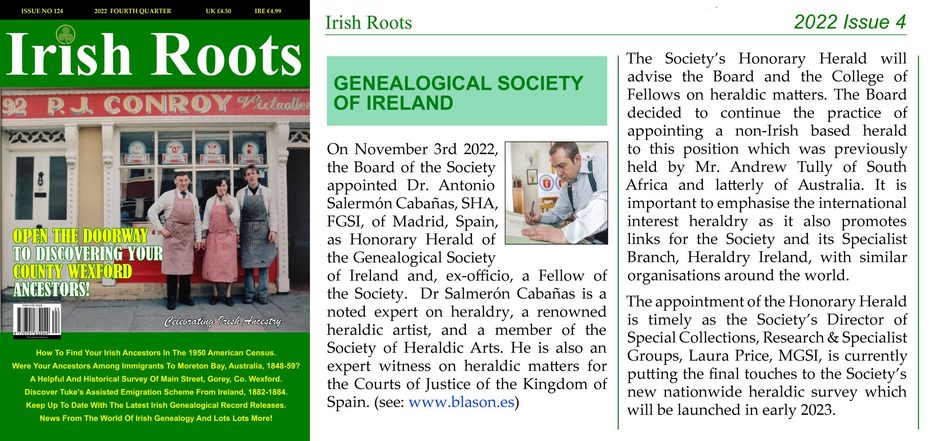 Irish Roots, issue 124, page 15, ISSN 0791-6329, Blessington