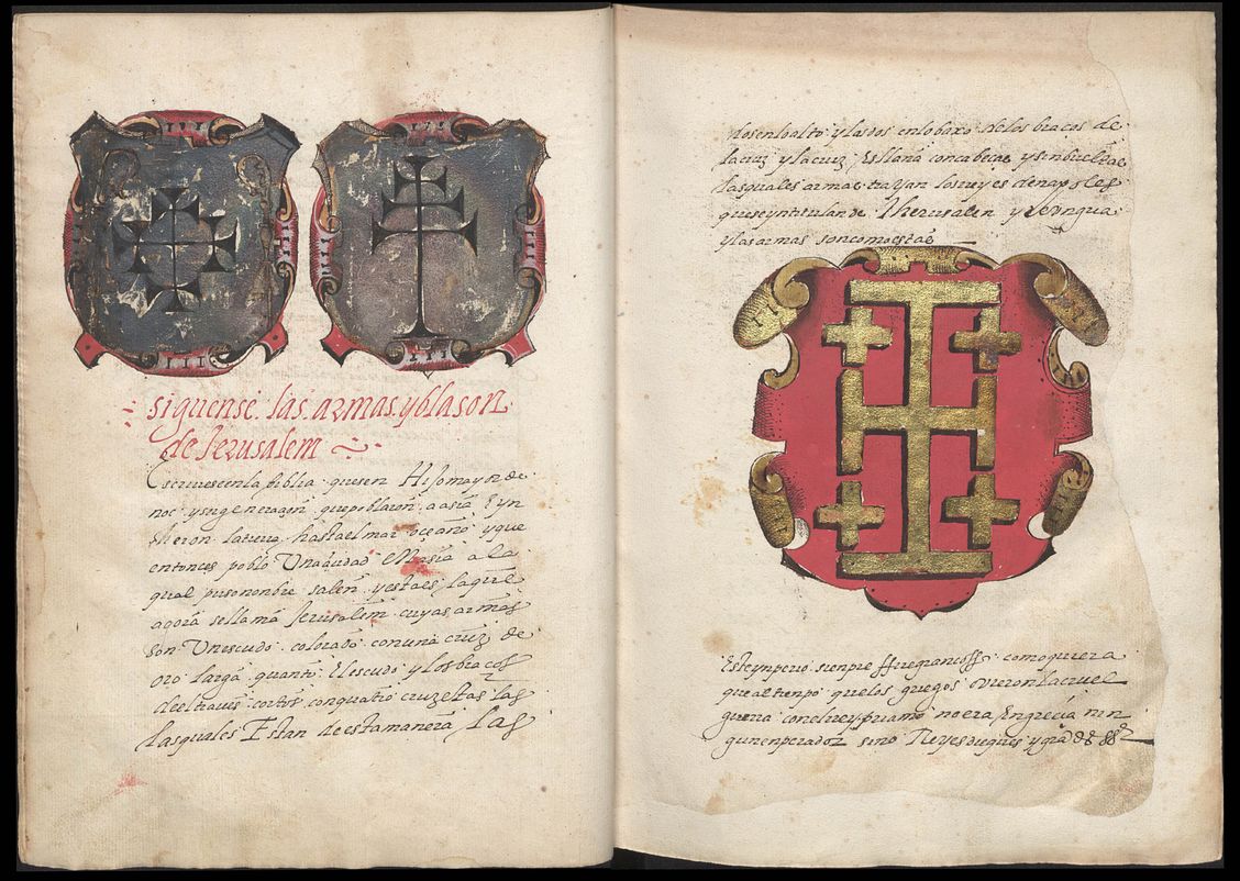 Jerusalem, folio 6, Arms and Lineages of Spain.