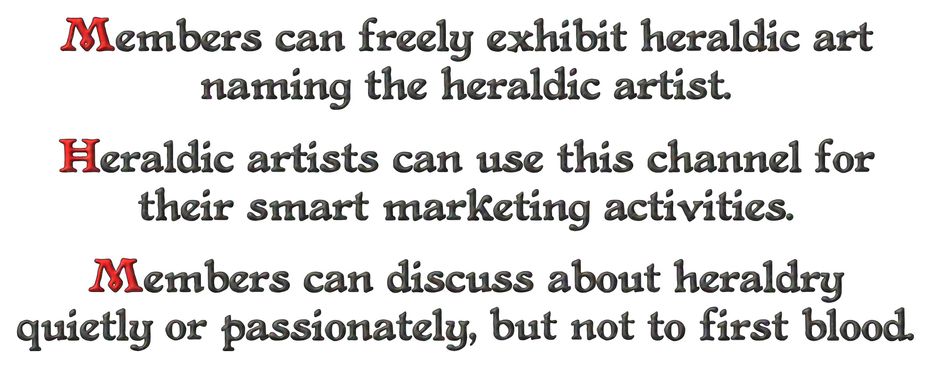 Reglas, Heraldic Artists Appreciation Society