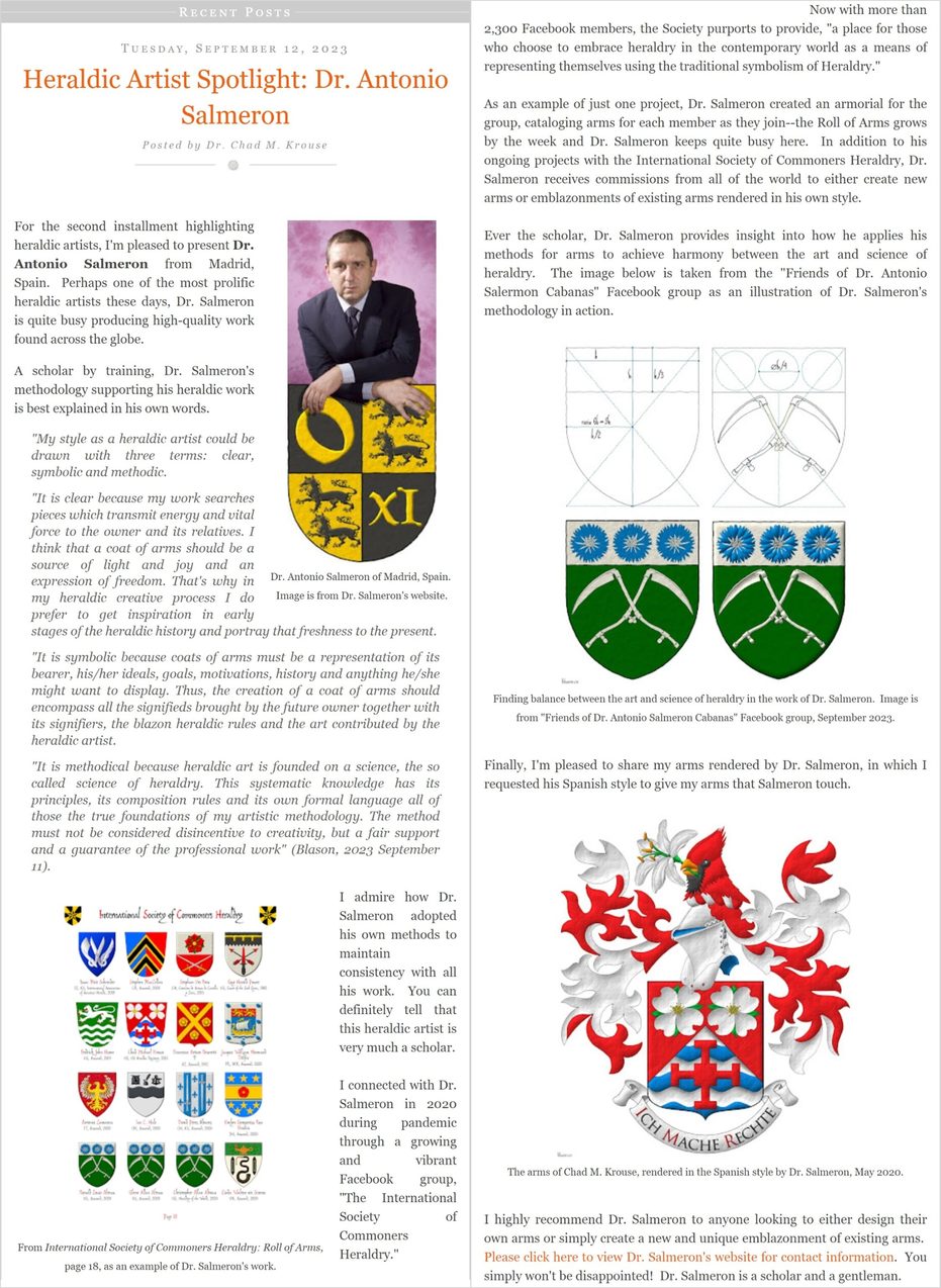 Coat of arms painted by me, highlighted with lights and shadows, outlined in Sable, with an ogee outer contour and with a texturized finish.