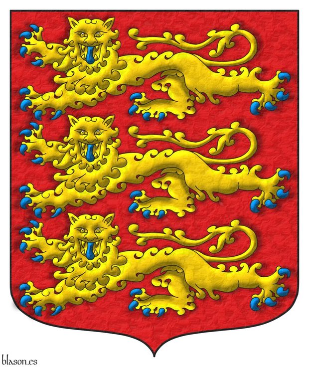 Escudo de Inglaterra y de la reina Leonor Plantagenet
