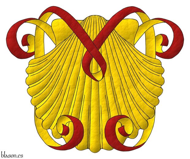 Heraldic device emblazoned by me, highlighted with lights and shadows, outlined in Sable, and with a leather finish.