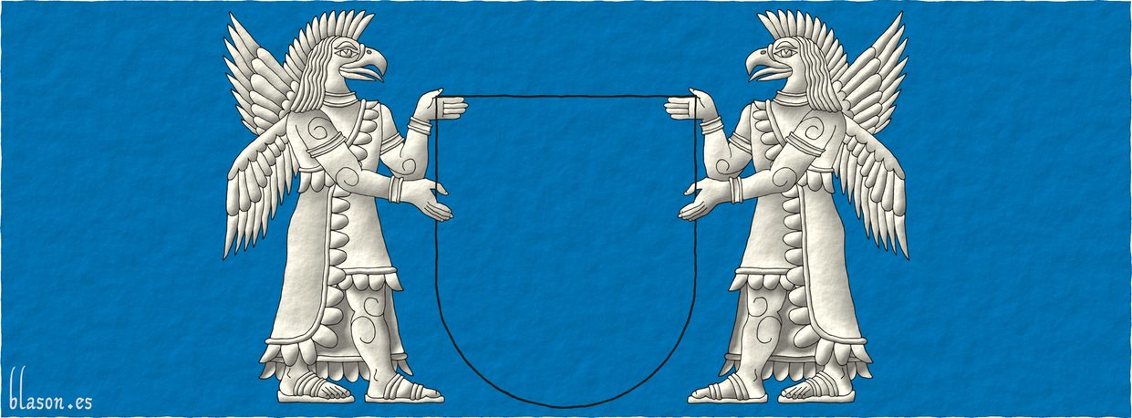 Supporters: Two Nisroch gods Argent.