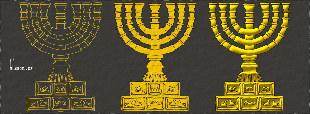 How to paint a Menorah Or.
